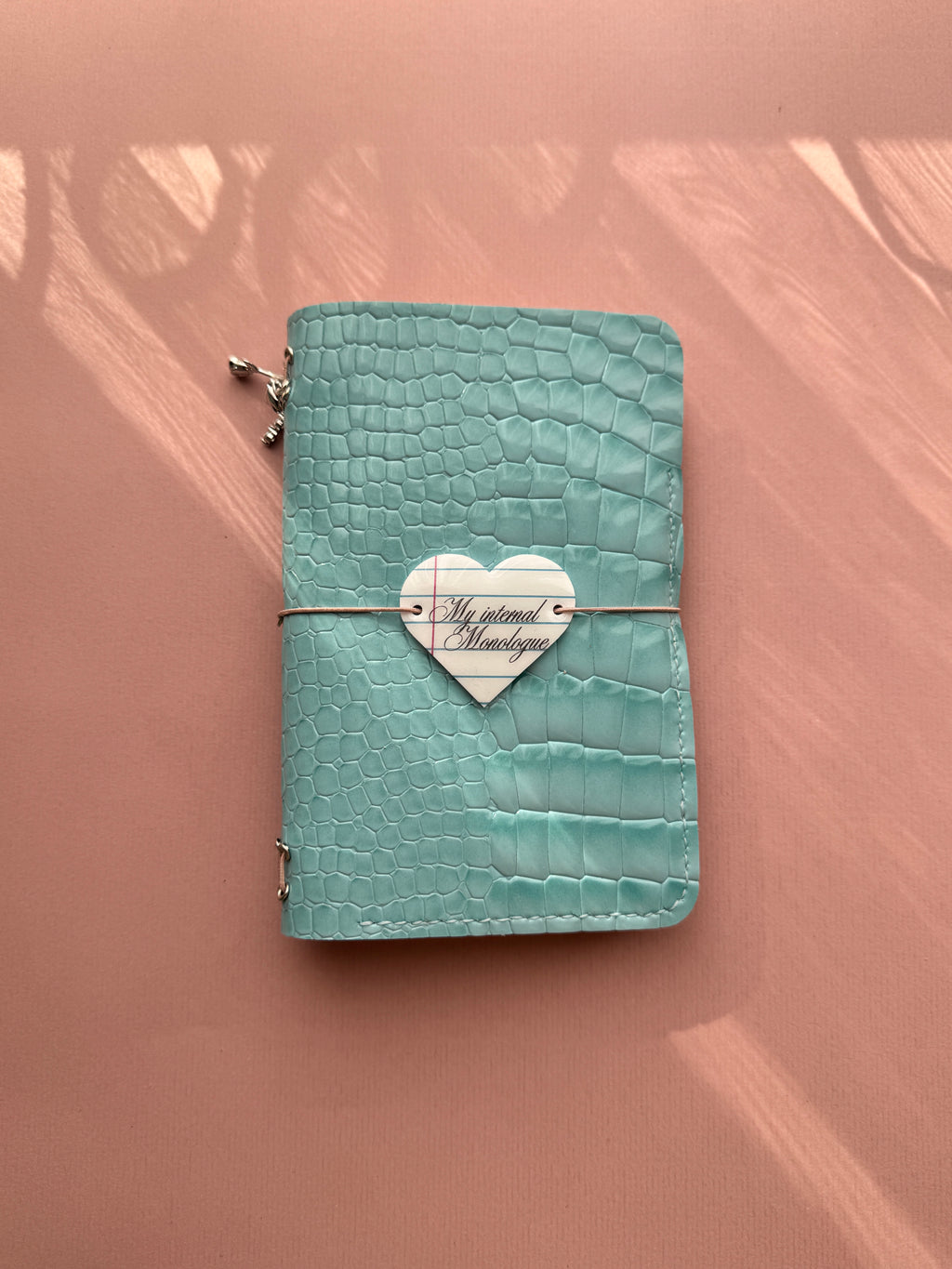 Blue Snake Print | A6 Bifold Vegan Leather Journal