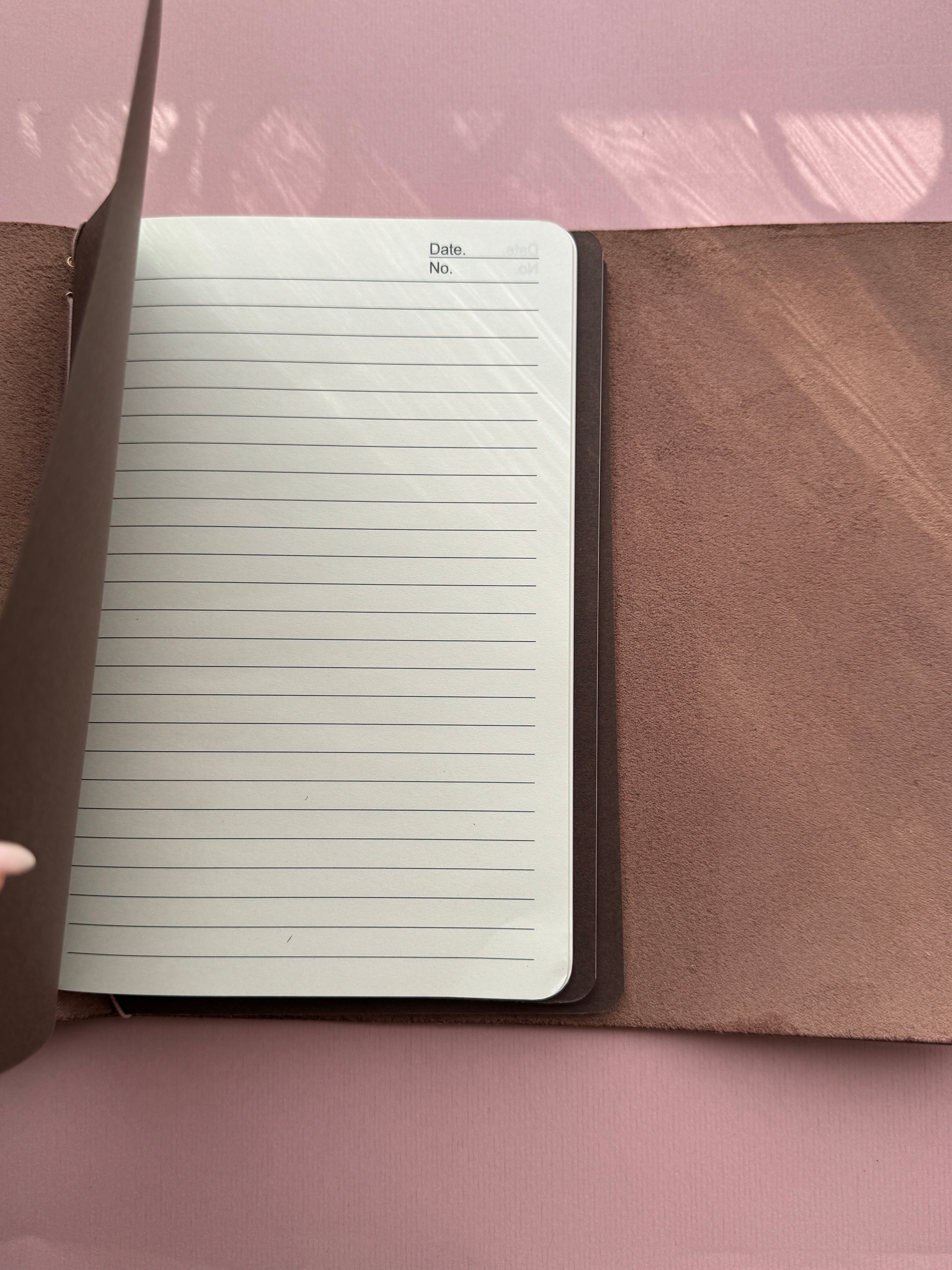 Dotted Dusty Pink | A5 Trifold Vegan Leather Journal