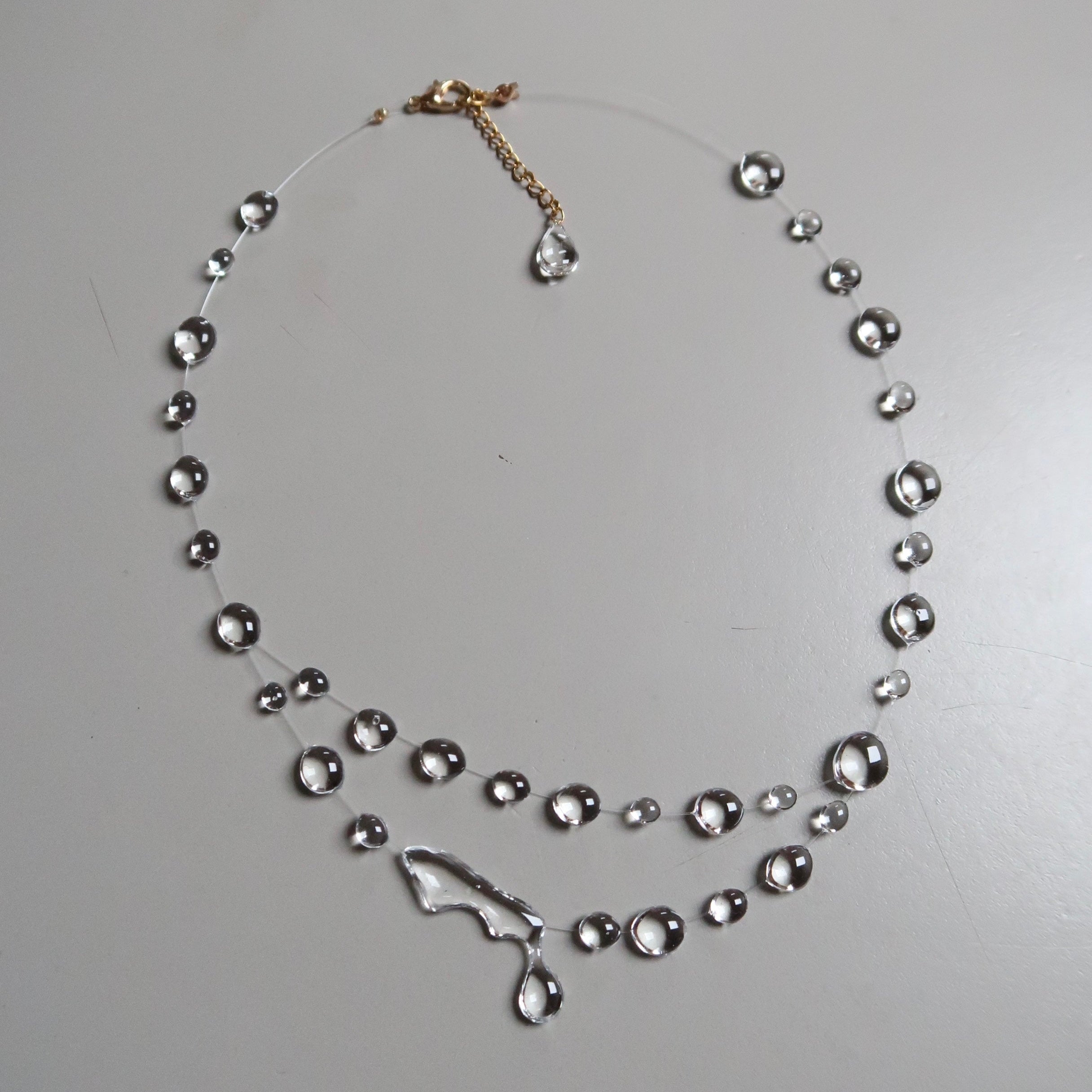 Double Layered Bold Droop Necklace