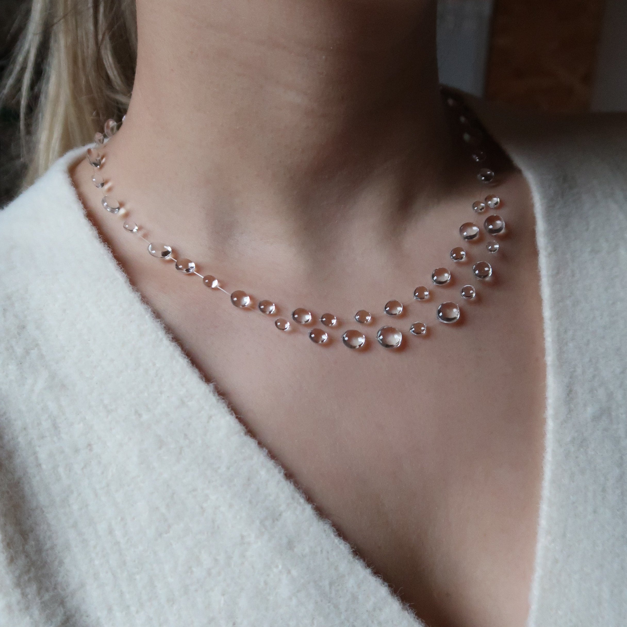 Double Layered Drop Necklace