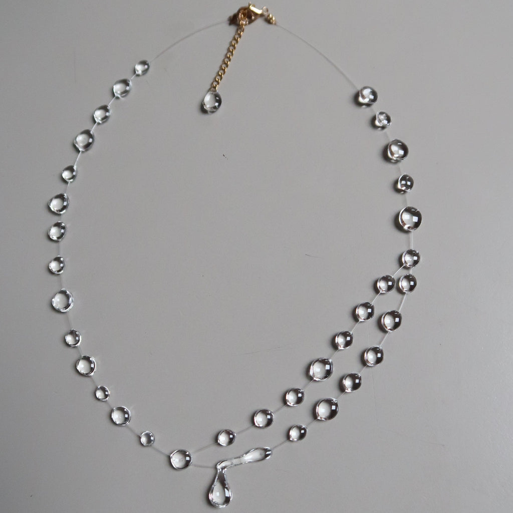 Double Layered Minimal Droop Necklace