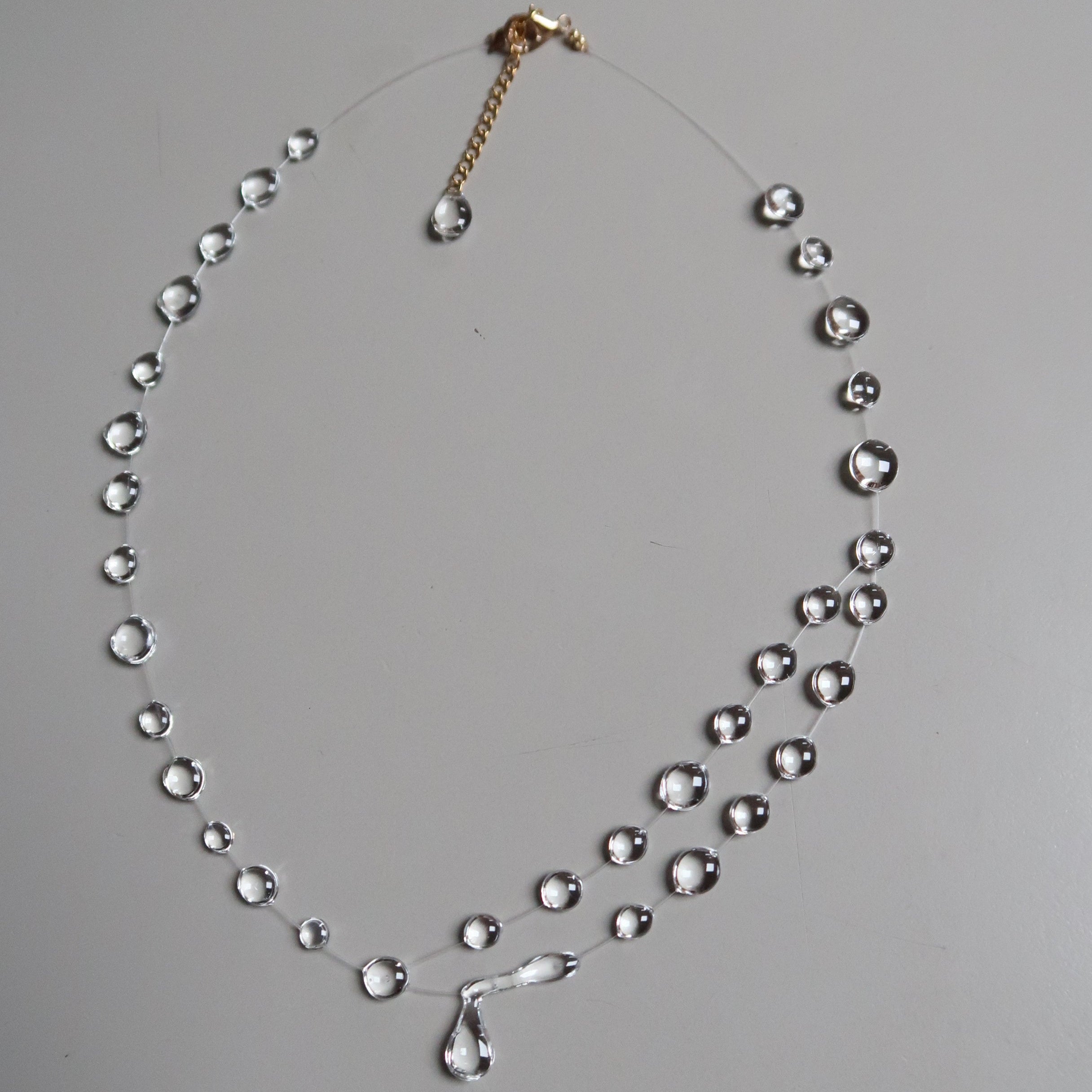 Double Layered Minimal Droop Necklace