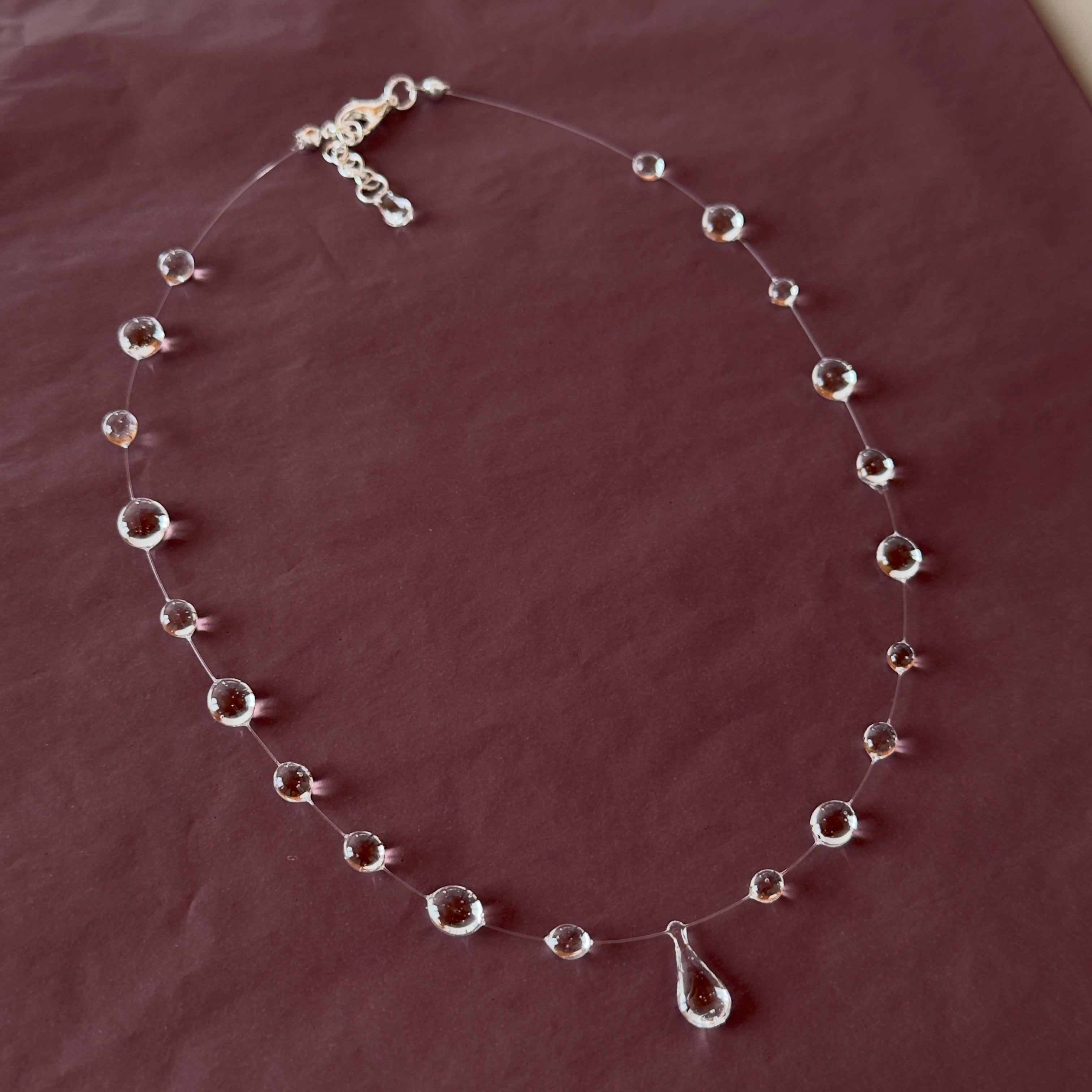 Minimal Central Drop Necklace