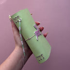 Violently Fragile Bunny Green Leather Journal | Trifold A6 Size