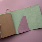 Violently Fragile Bunny Green Leather Journal | Trifold A6 Size