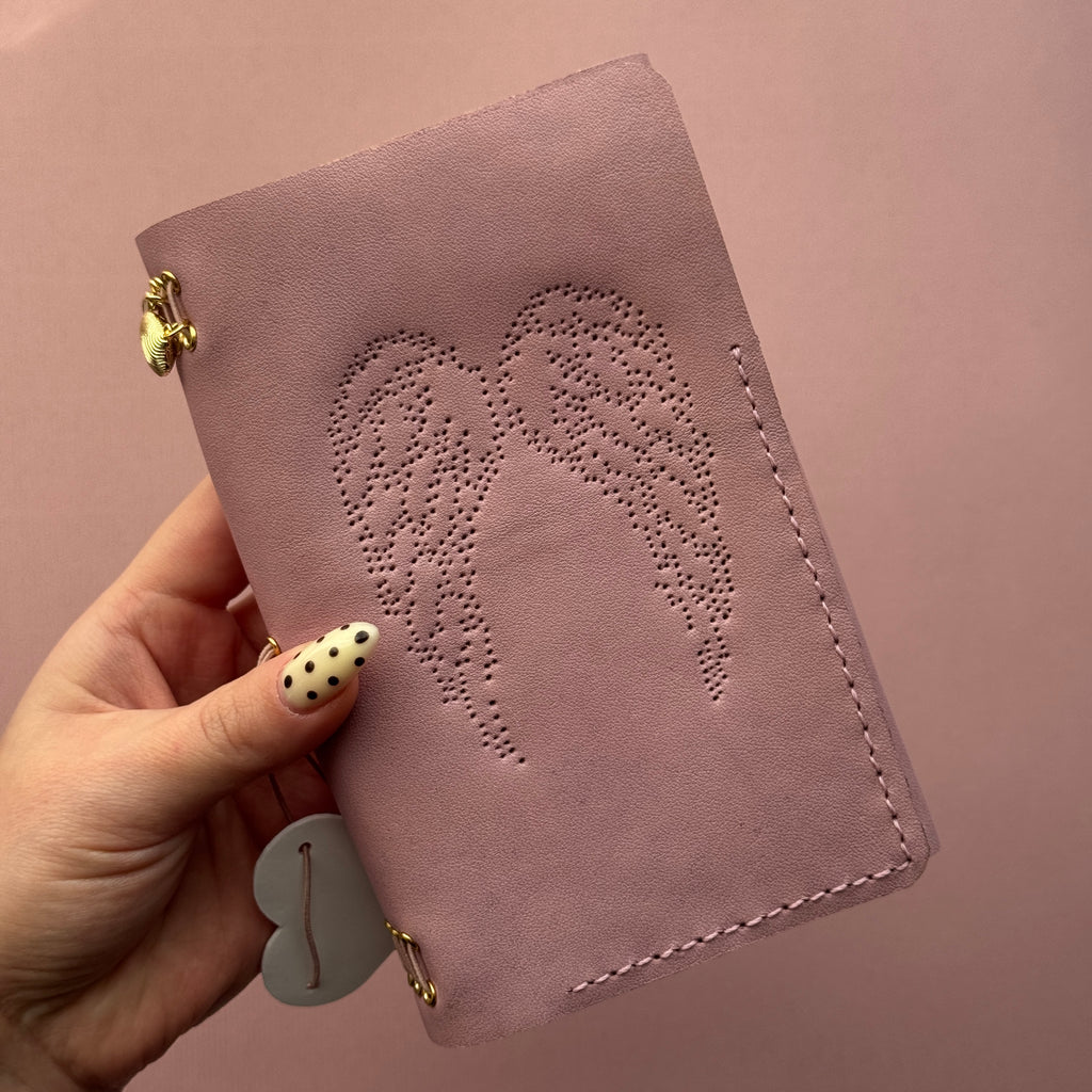 Heaven Sent Angel Leather Journal | Trifold A6 Size