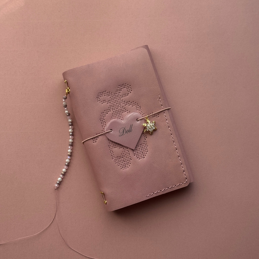 Ballerina Doll Leather Journal | Trifold A6 Size