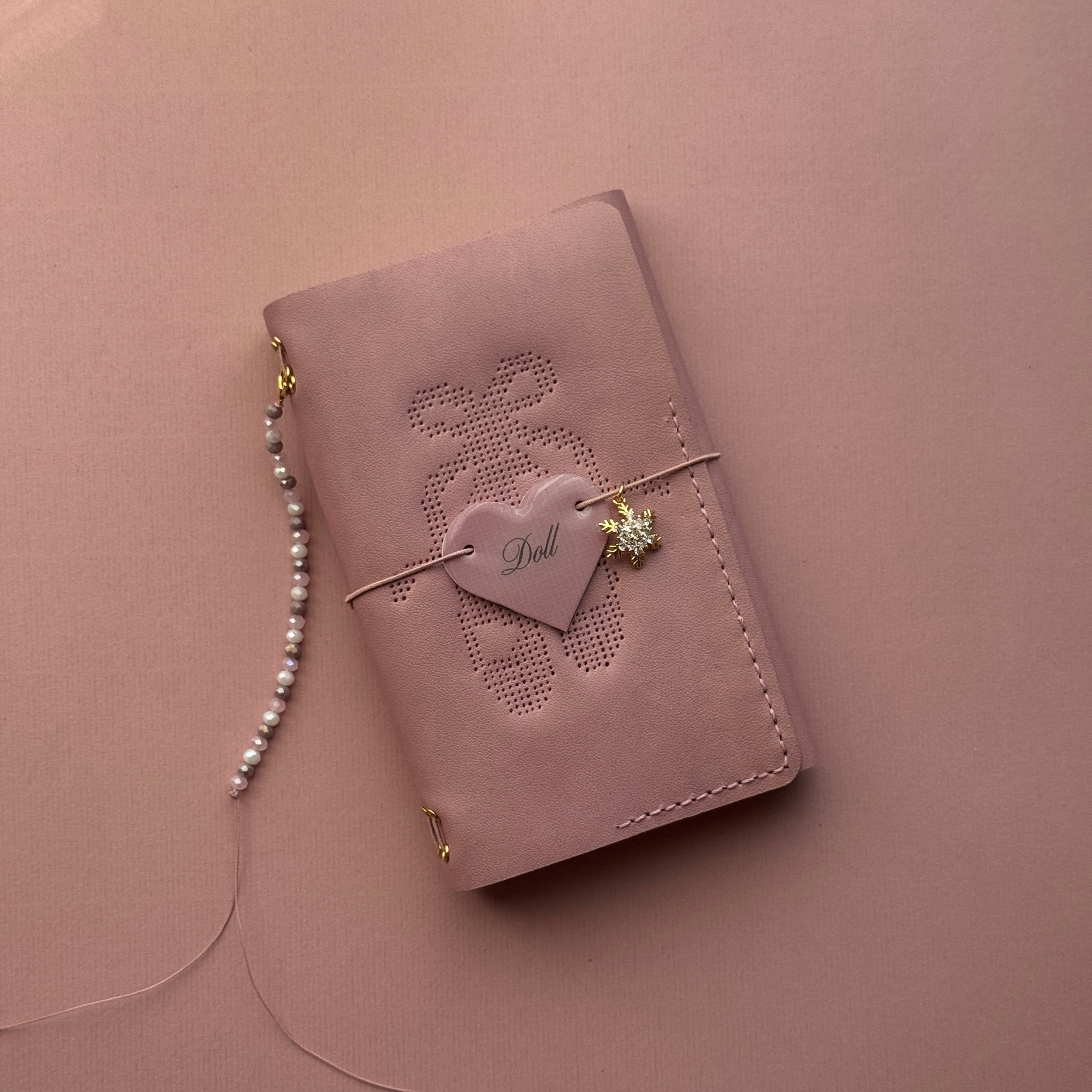 Ballerina Doll Leather Journal | Trifold A6 Size