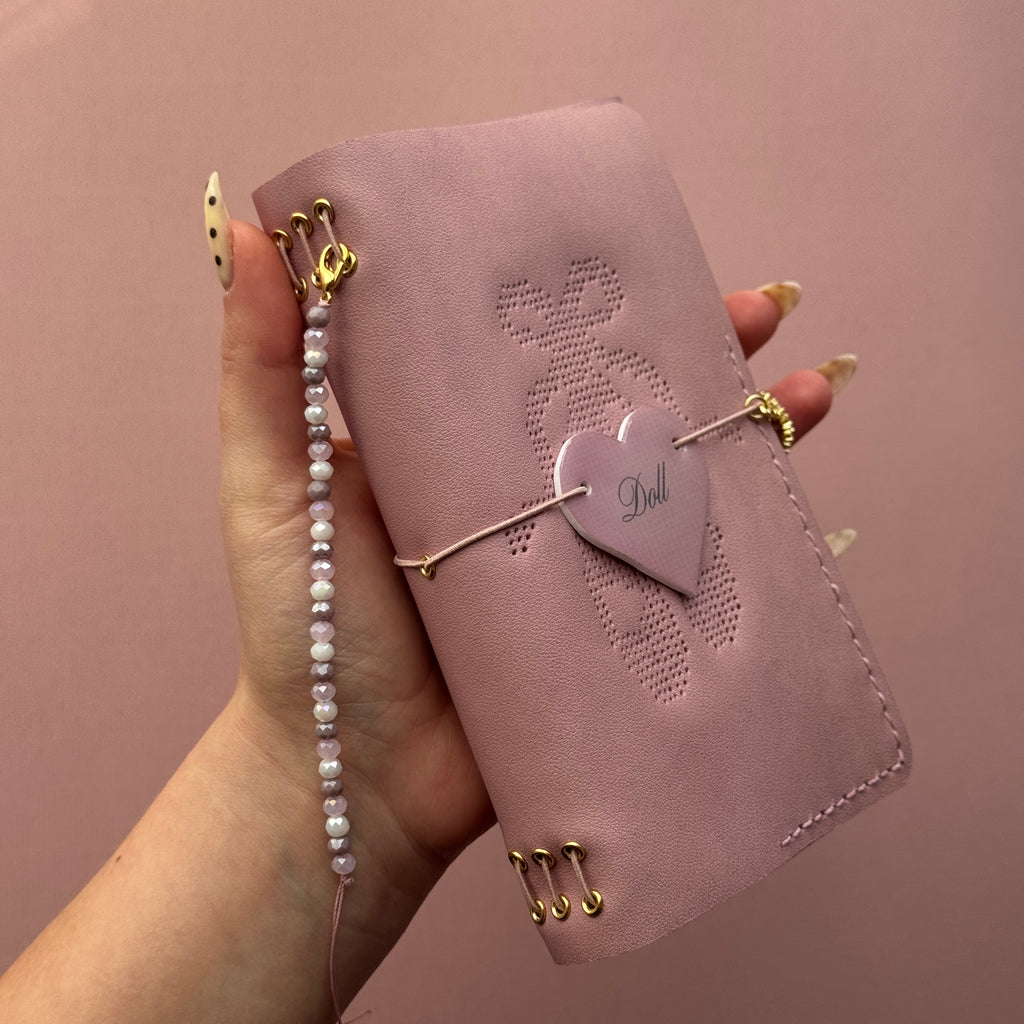 Ballerina Doll Leather Journal | Trifold A6 Size