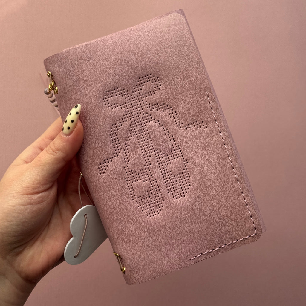 Ballerina Doll Leather Journal | Trifold A6 Size
