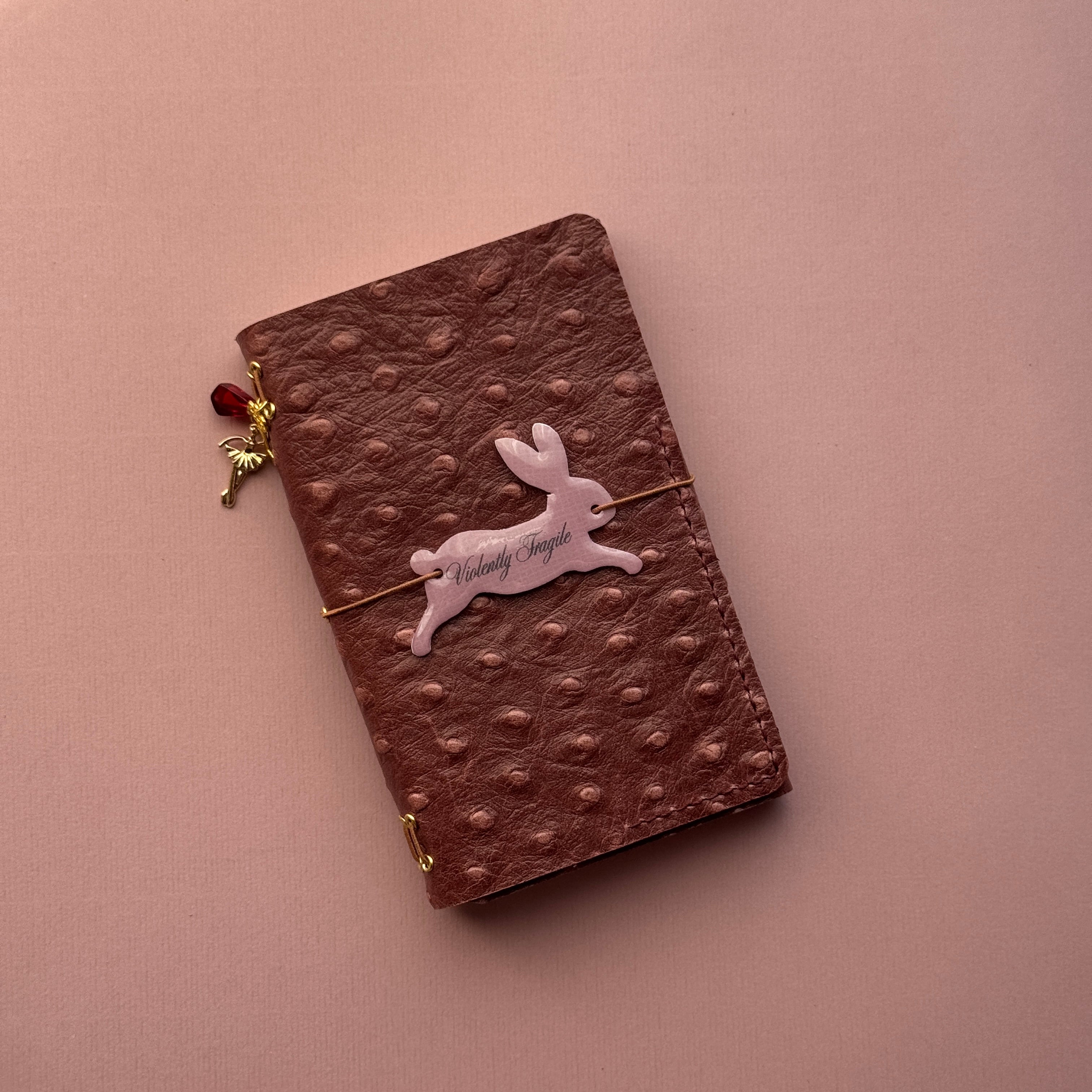 Violently Fragile Pufferfish Leather Journal | Trifold A6 Size