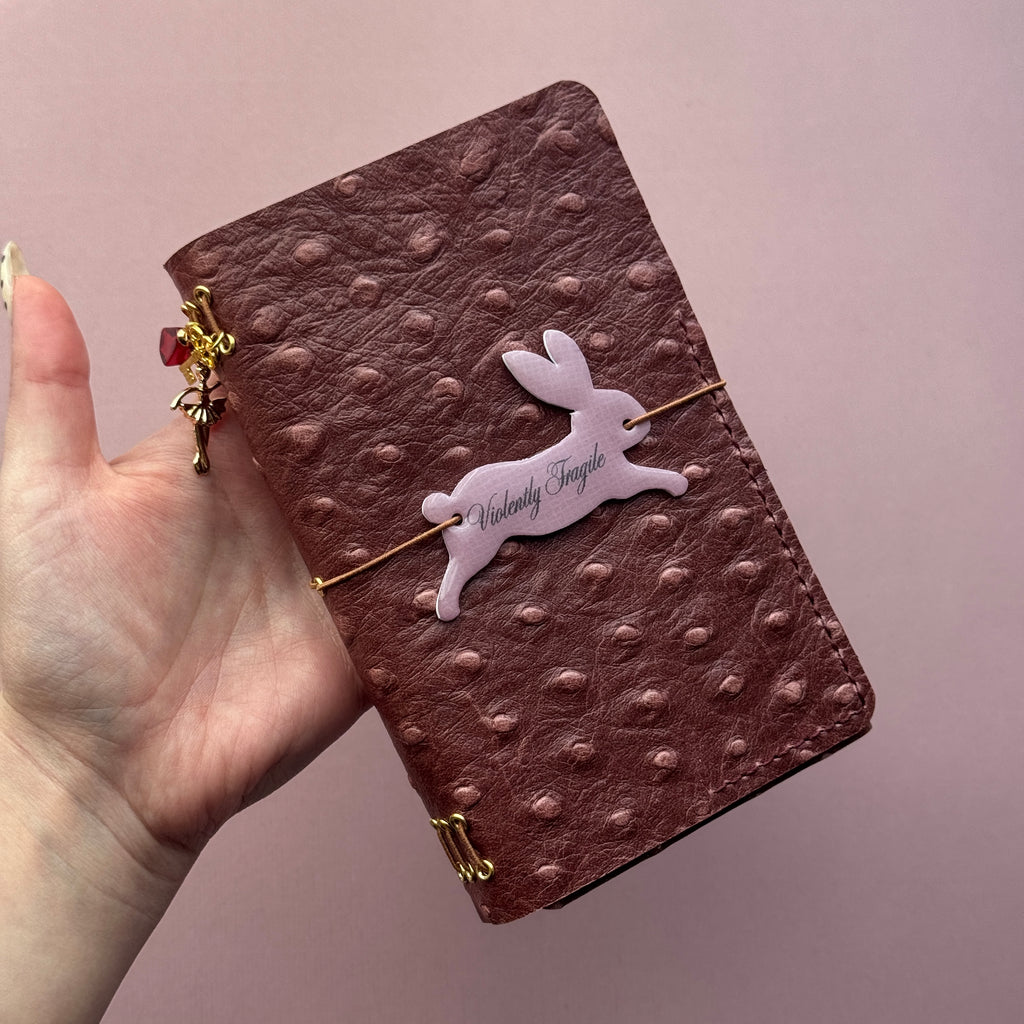 Violently Fragile Pufferfish Leather Journal | Trifold A6 Size