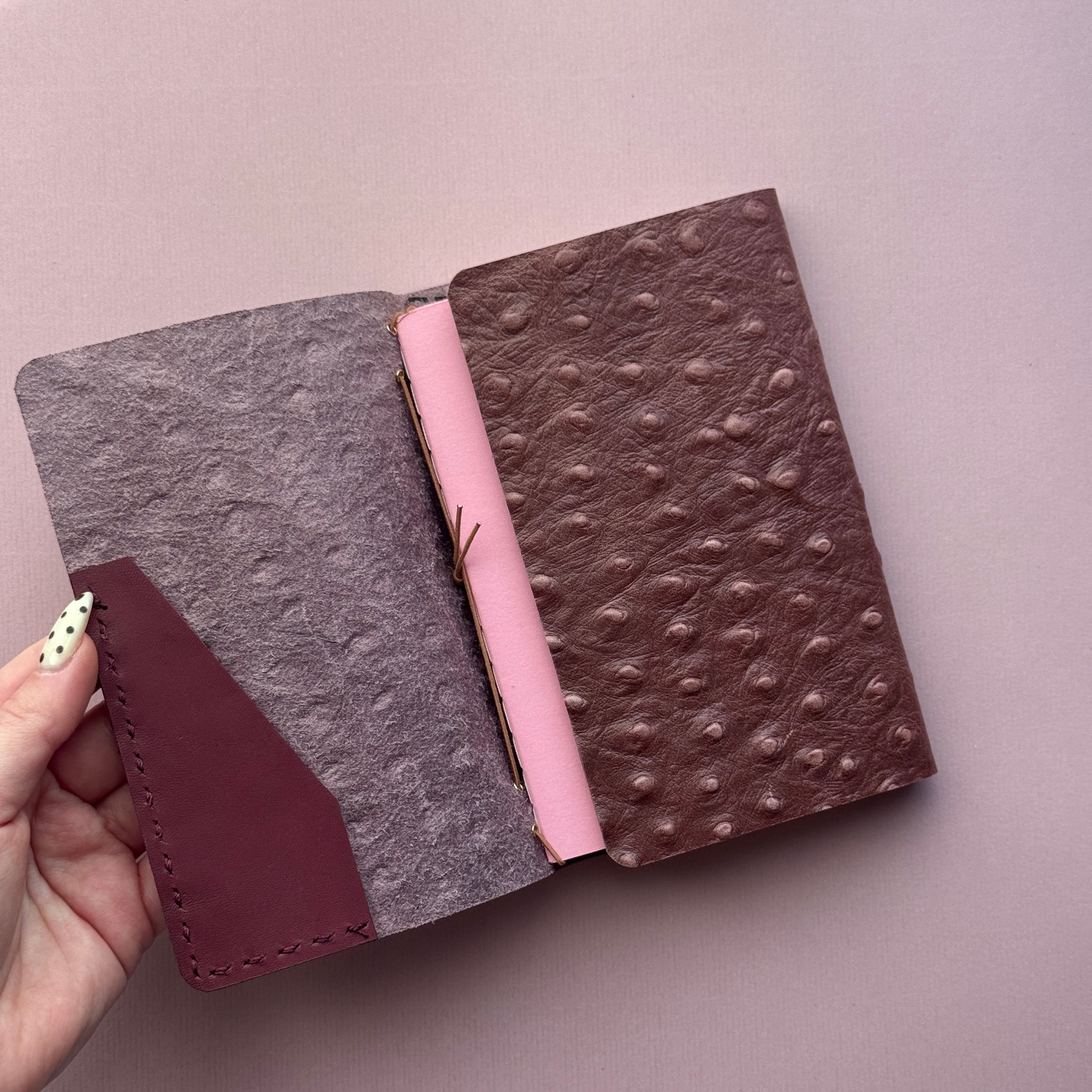 Violently Fragile Pufferfish Leather Journal | Trifold A6 Size