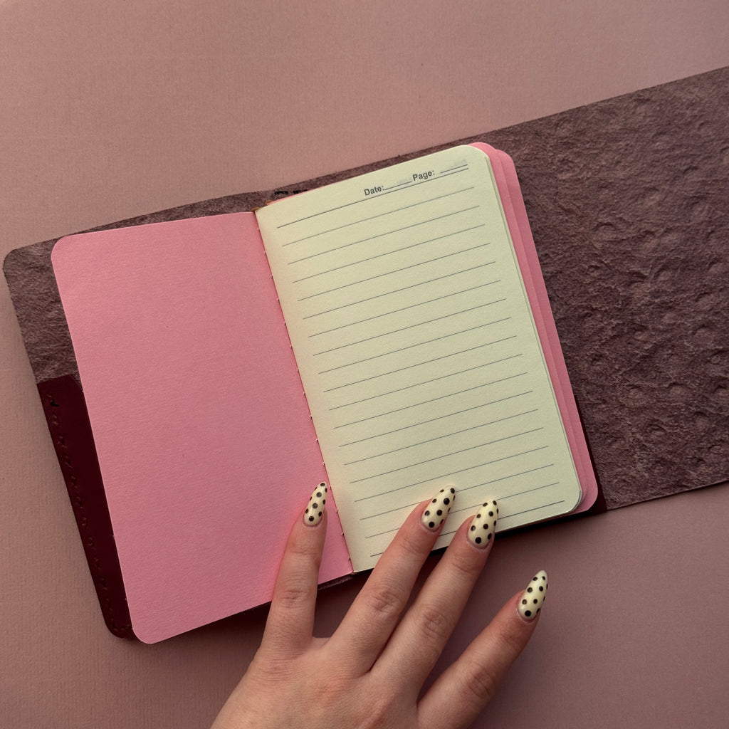 Violently Fragile Pufferfish Leather Journal | Trifold A6 Size