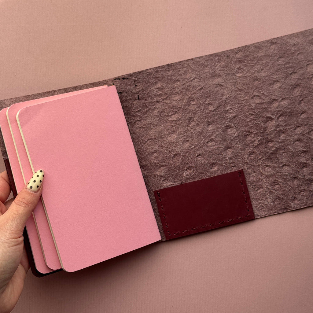 Violently Fragile Pufferfish Leather Journal | Trifold A6 Size