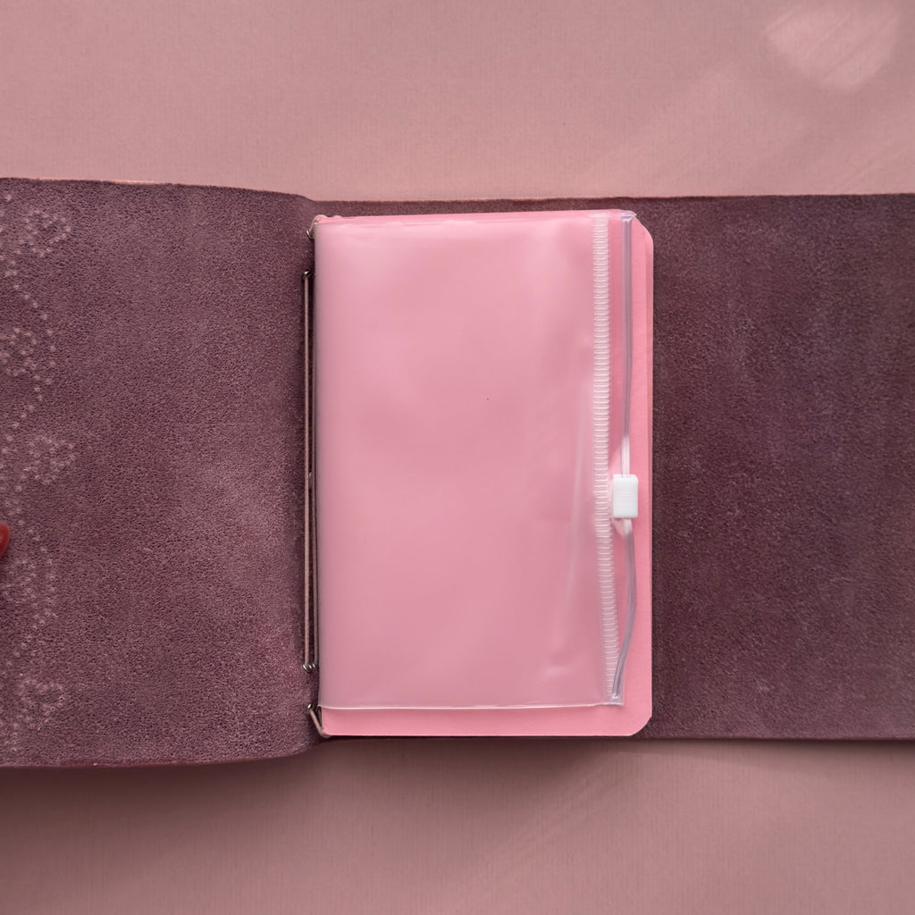 Fragile Light Pink Journal | Trifold Pocket Size