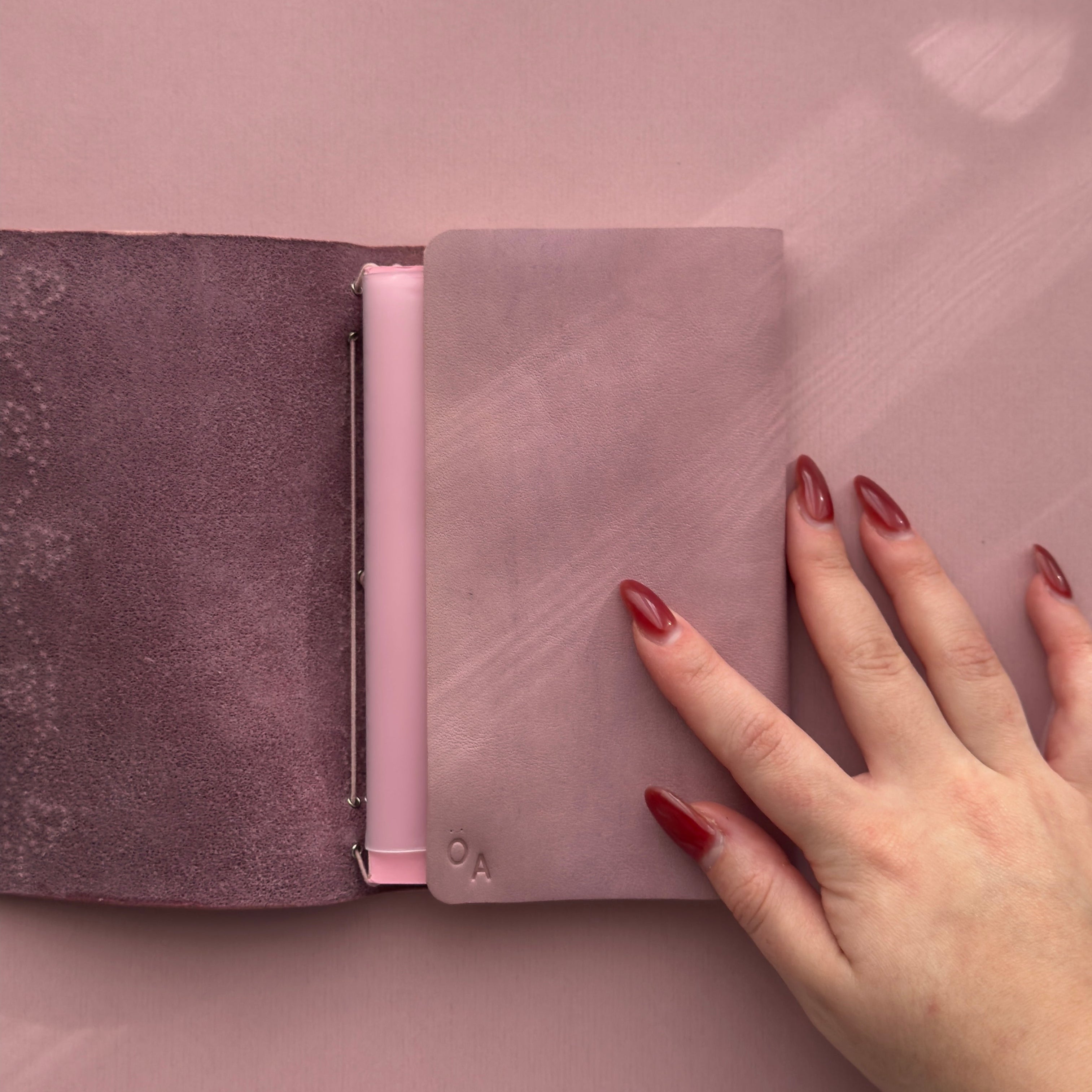 Fragile Light Pink Journal | Trifold Pocket Size