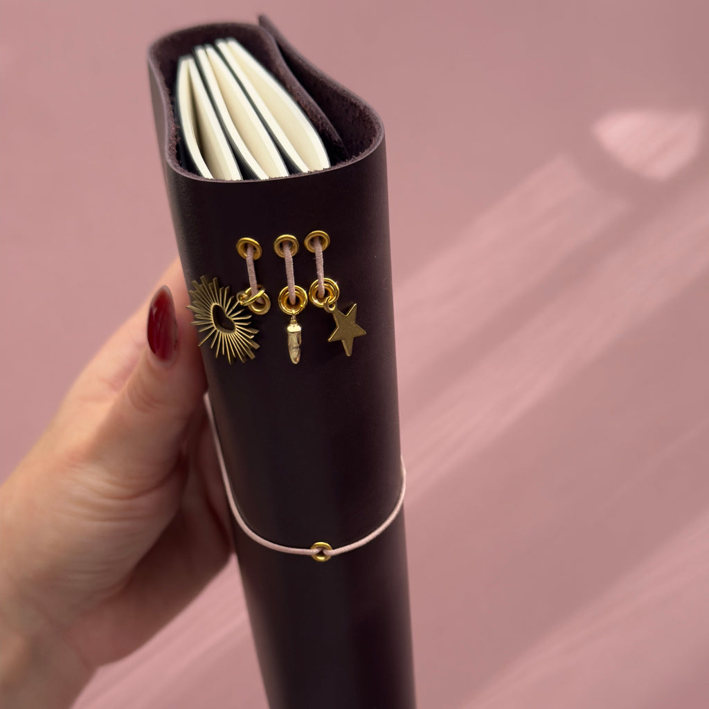 Diva Dark Purple Journal | Trifold Pocket Size