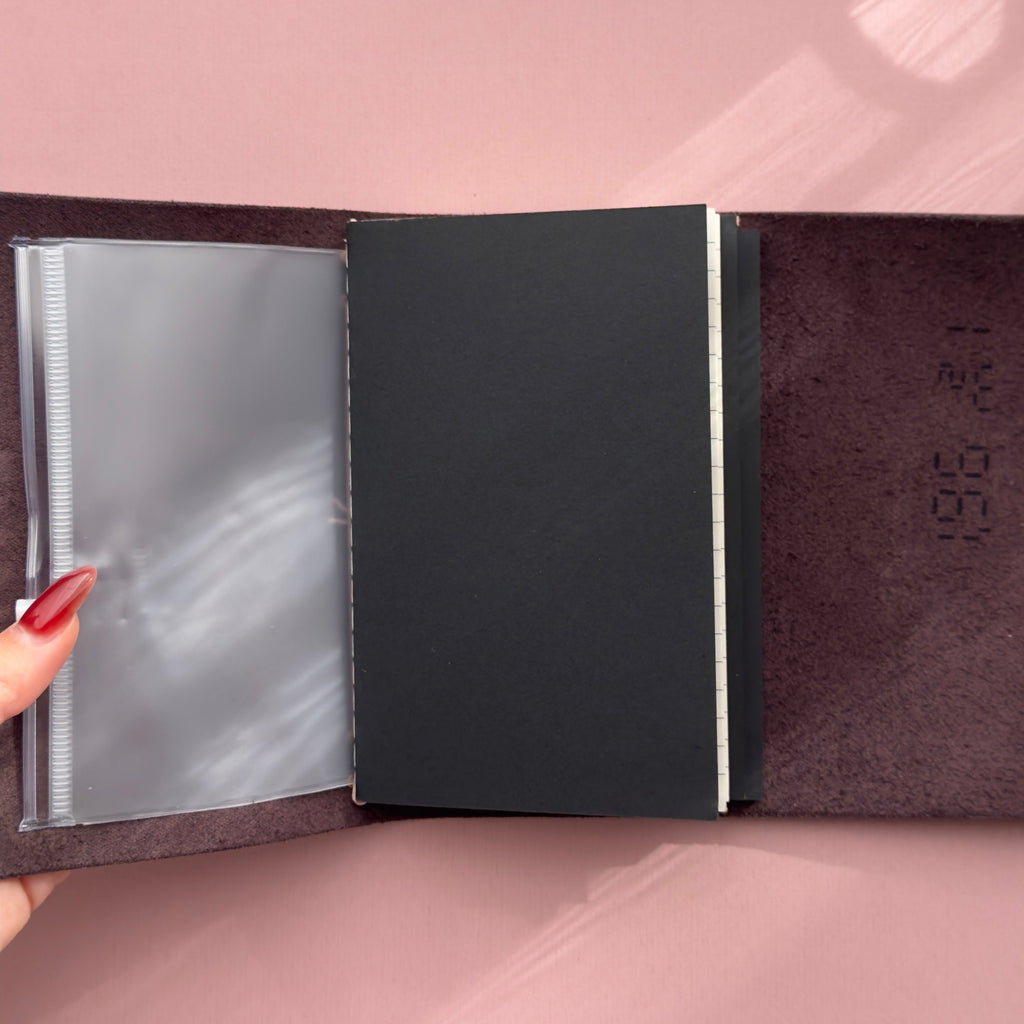 Diva Dark Purple Journal | Trifold Pocket Size