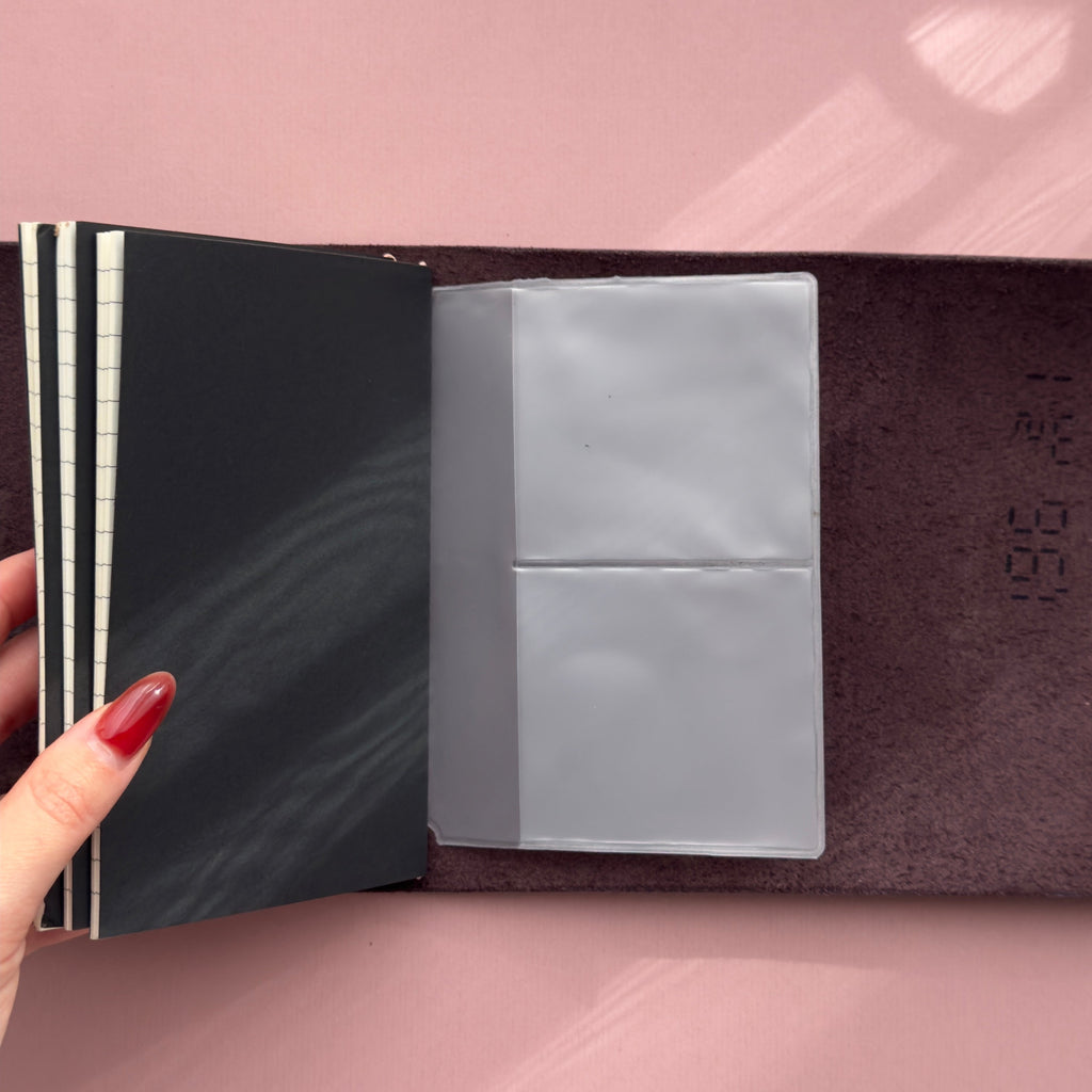 Diva Dark Purple Journal | Trifold Pocket Size