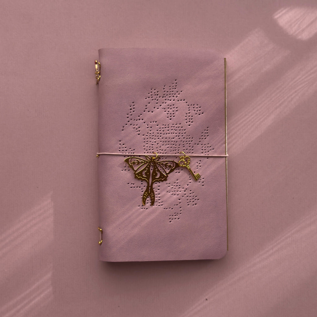 Rosey Light Pink Journal | Bifold Pocket Size