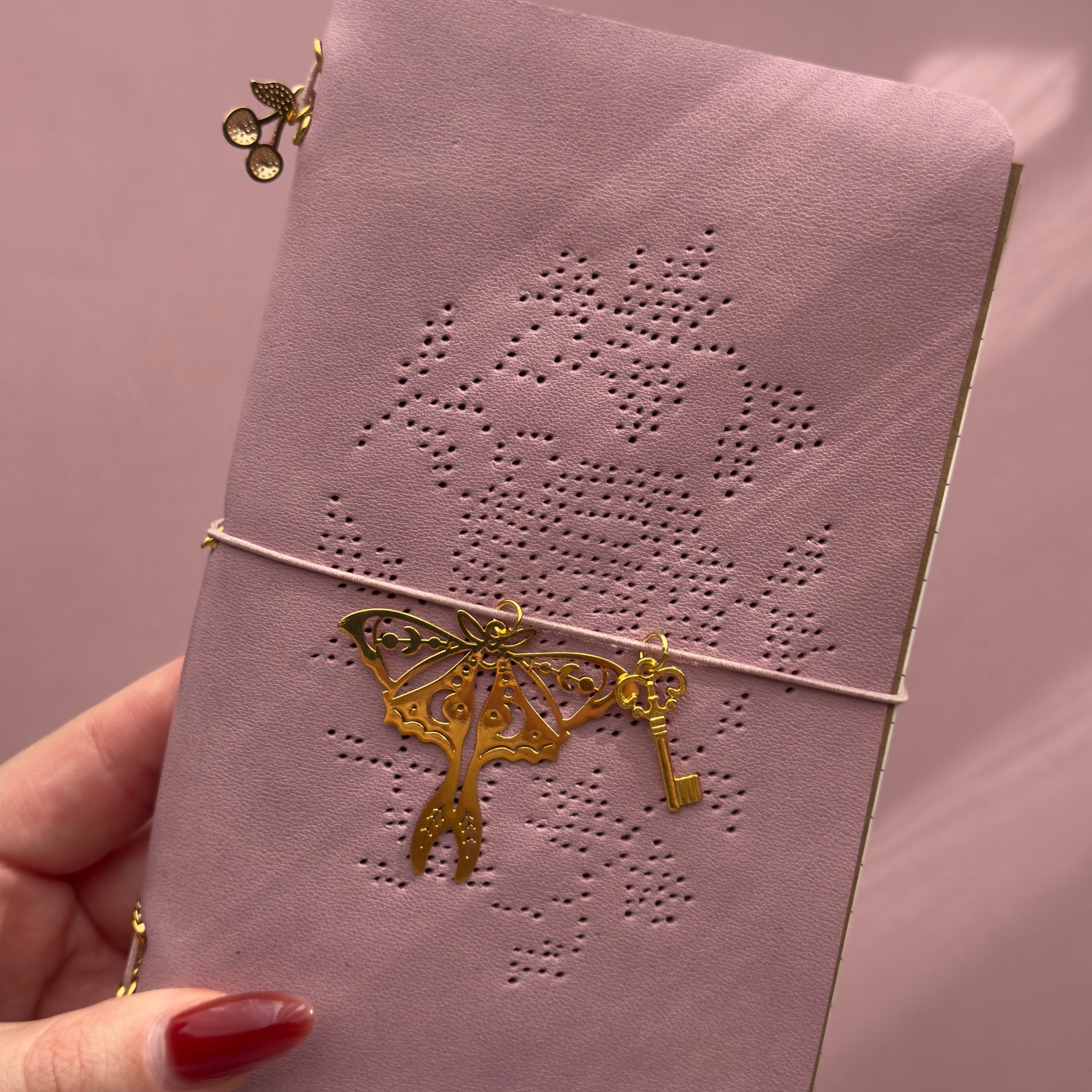 Rosey Light Pink Journal | Bifold Pocket Size