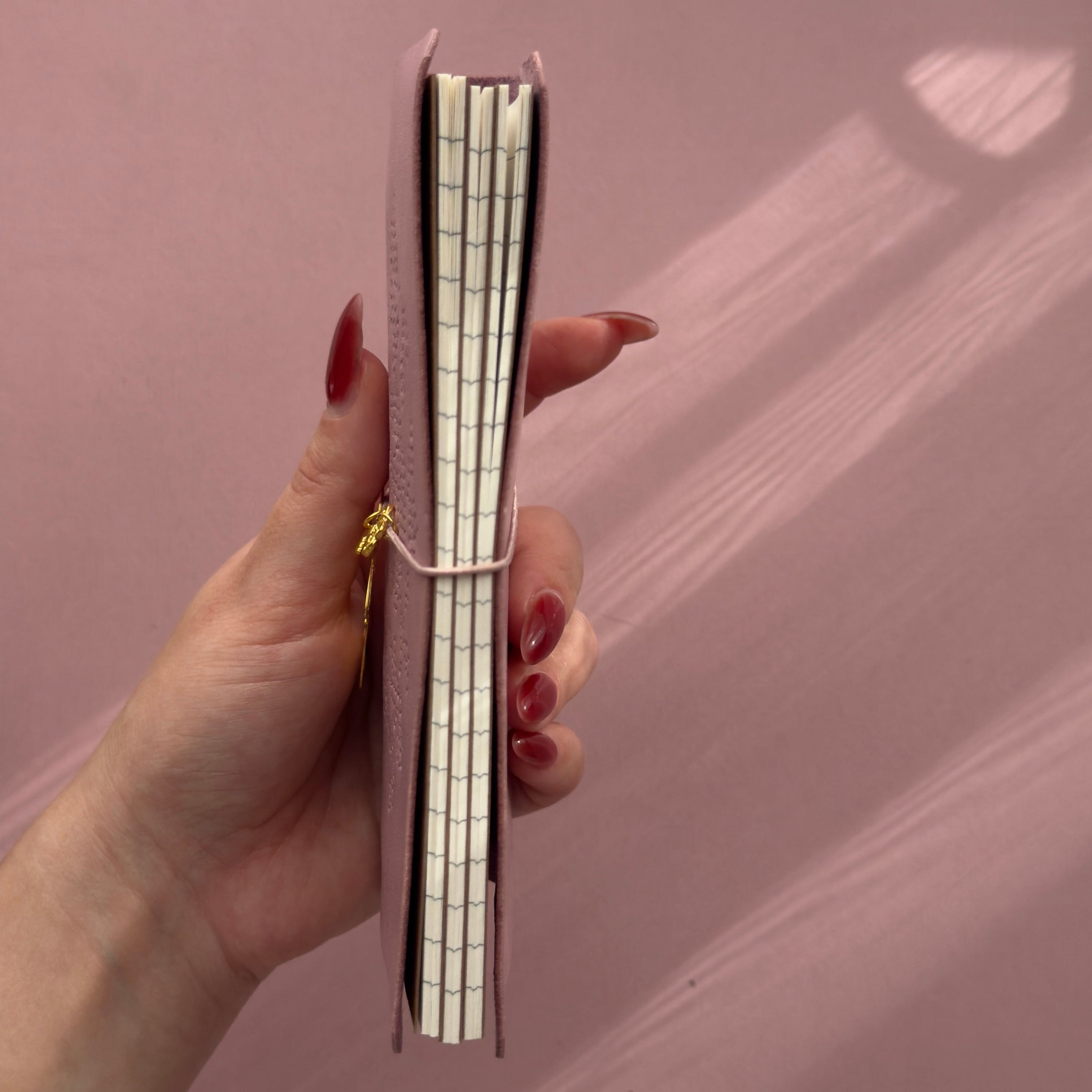 Rosey Light Pink Journal | Bifold Pocket Size