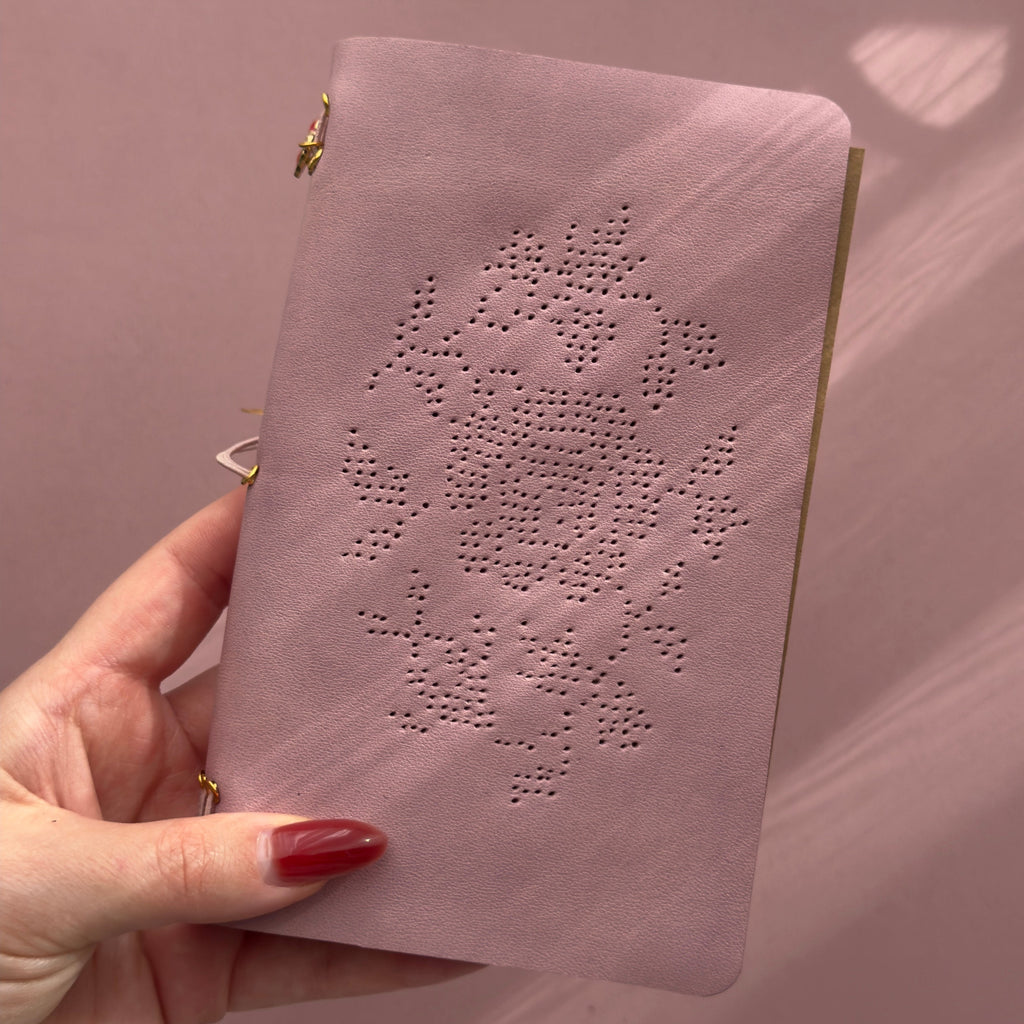 Rosey Light Pink Journal | Bifold Pocket Size