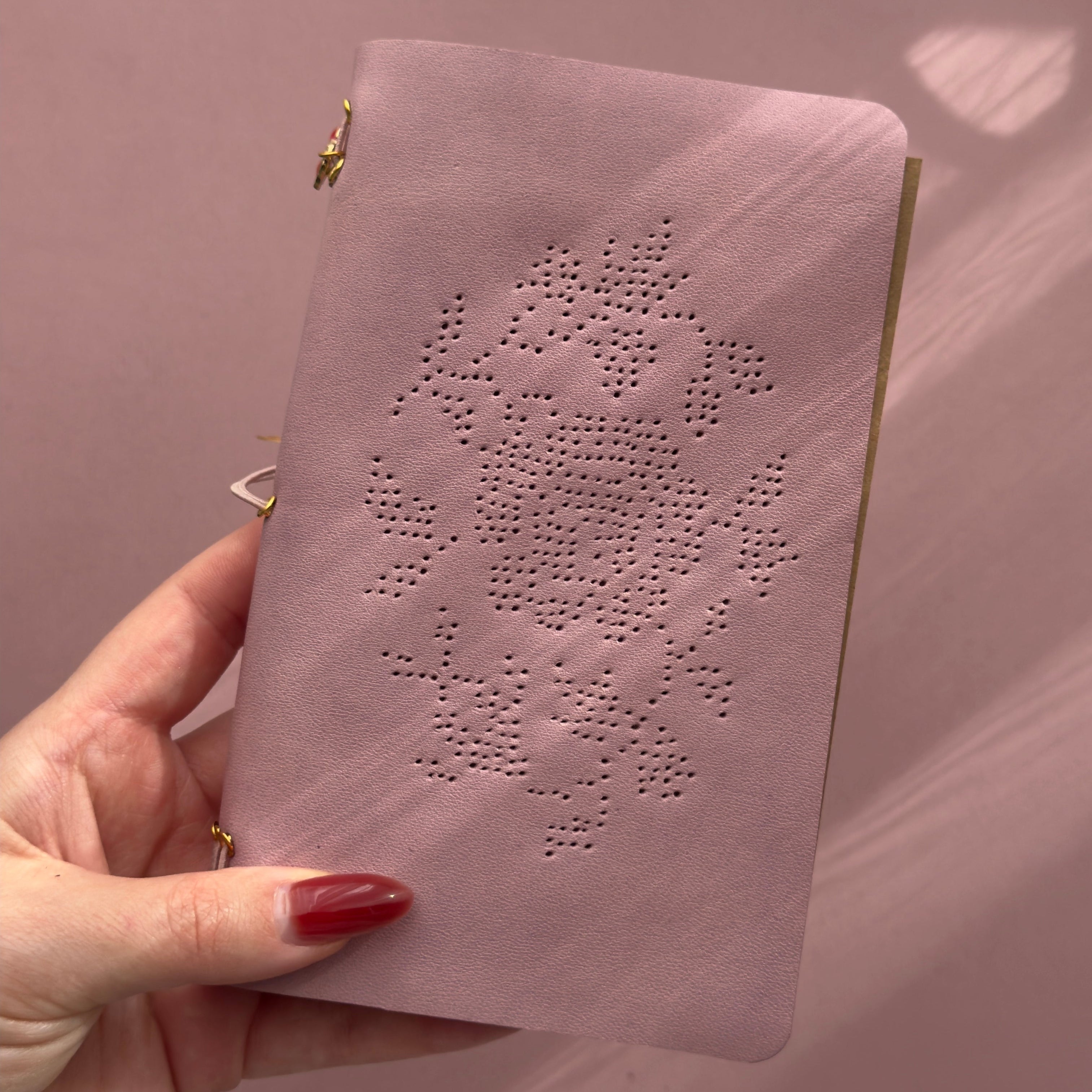 Rosey Light Pink Journal | Bifold Pocket Size