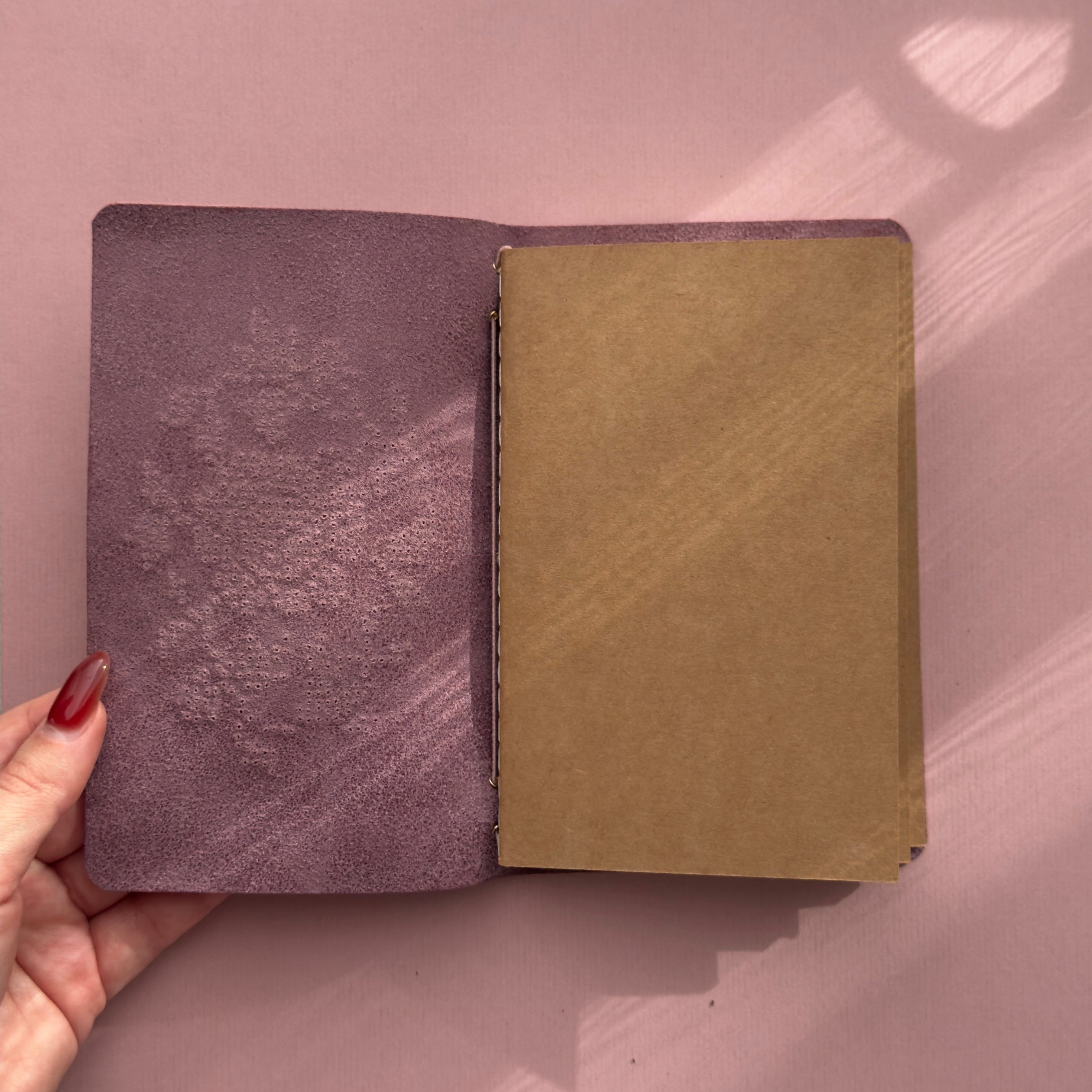 Rosey Light Pink Journal | Bifold Pocket Size