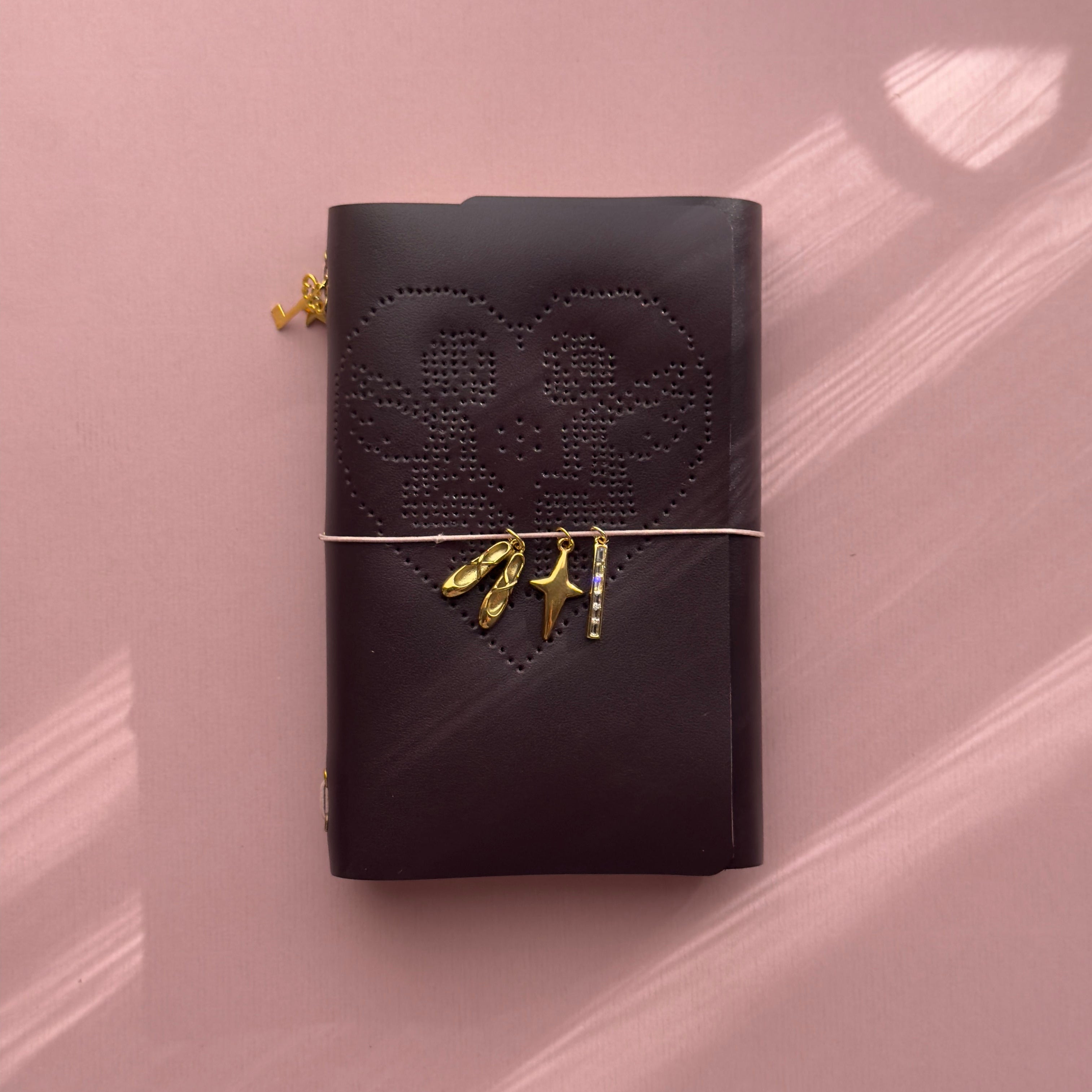 Angelic Dark Purple Journal | Trifold Pocket Size