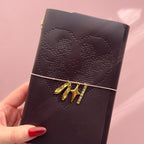 Angelic Dark Purple Journal | Trifold Pocket Size