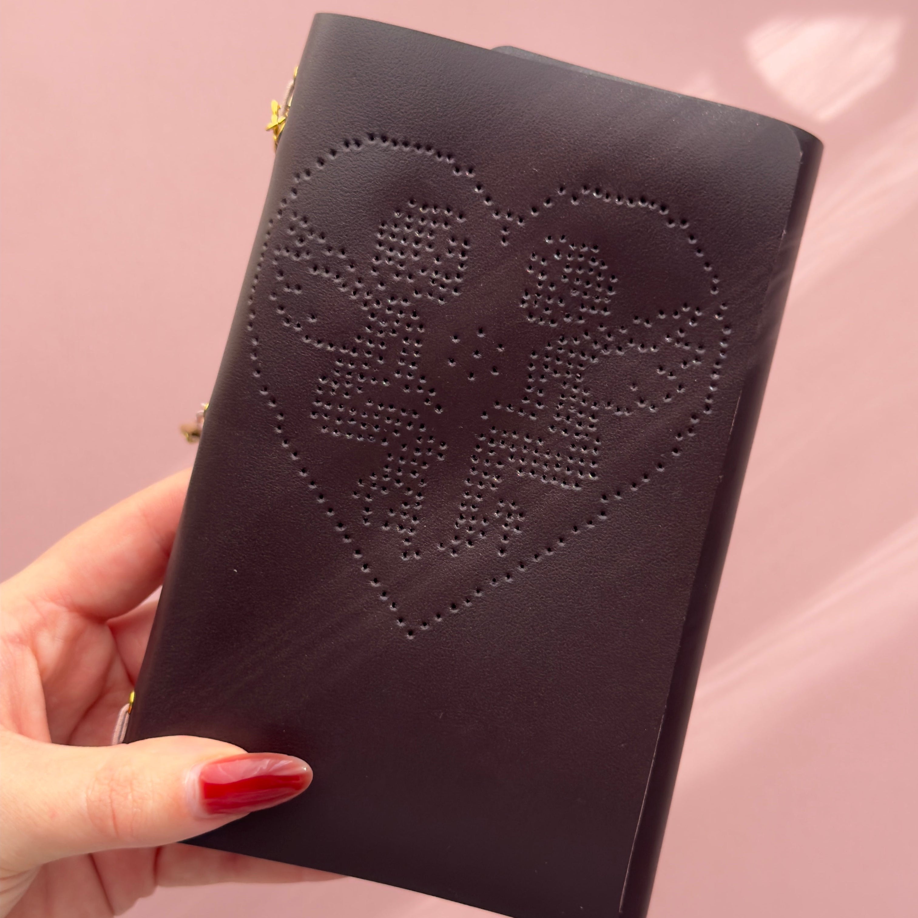 Angelic Dark Purple Journal | Trifold Pocket Size