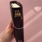 Angelic Dark Purple Journal | Trifold Pocket Size