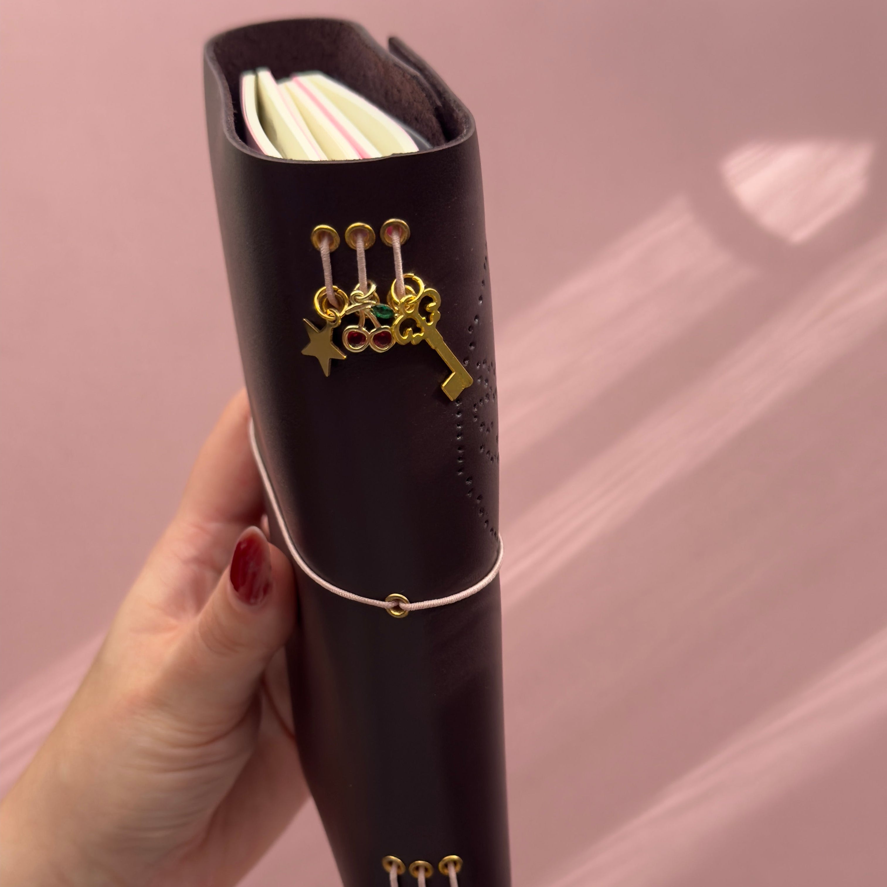 Angelic Dark Purple Journal | Trifold Pocket Size