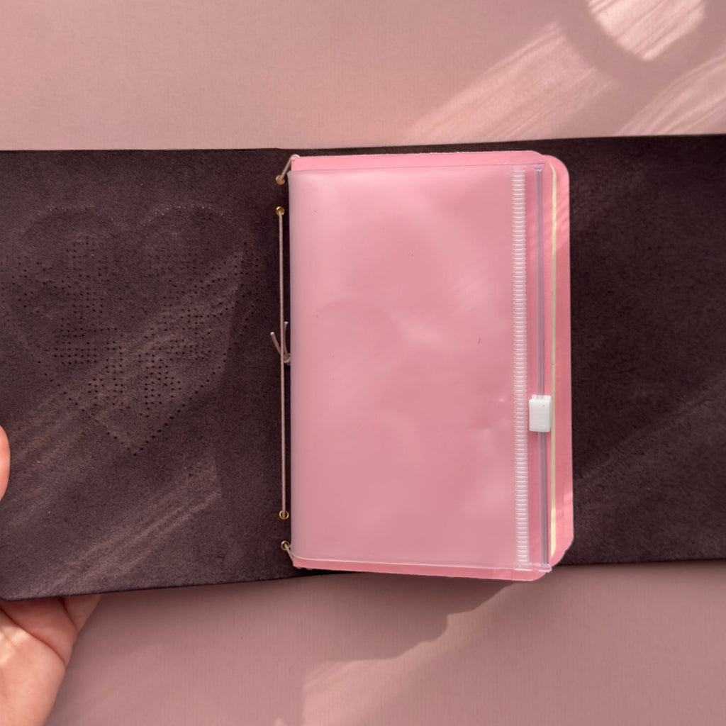 Angelic Dark Purple Journal | Trifold Pocket Size