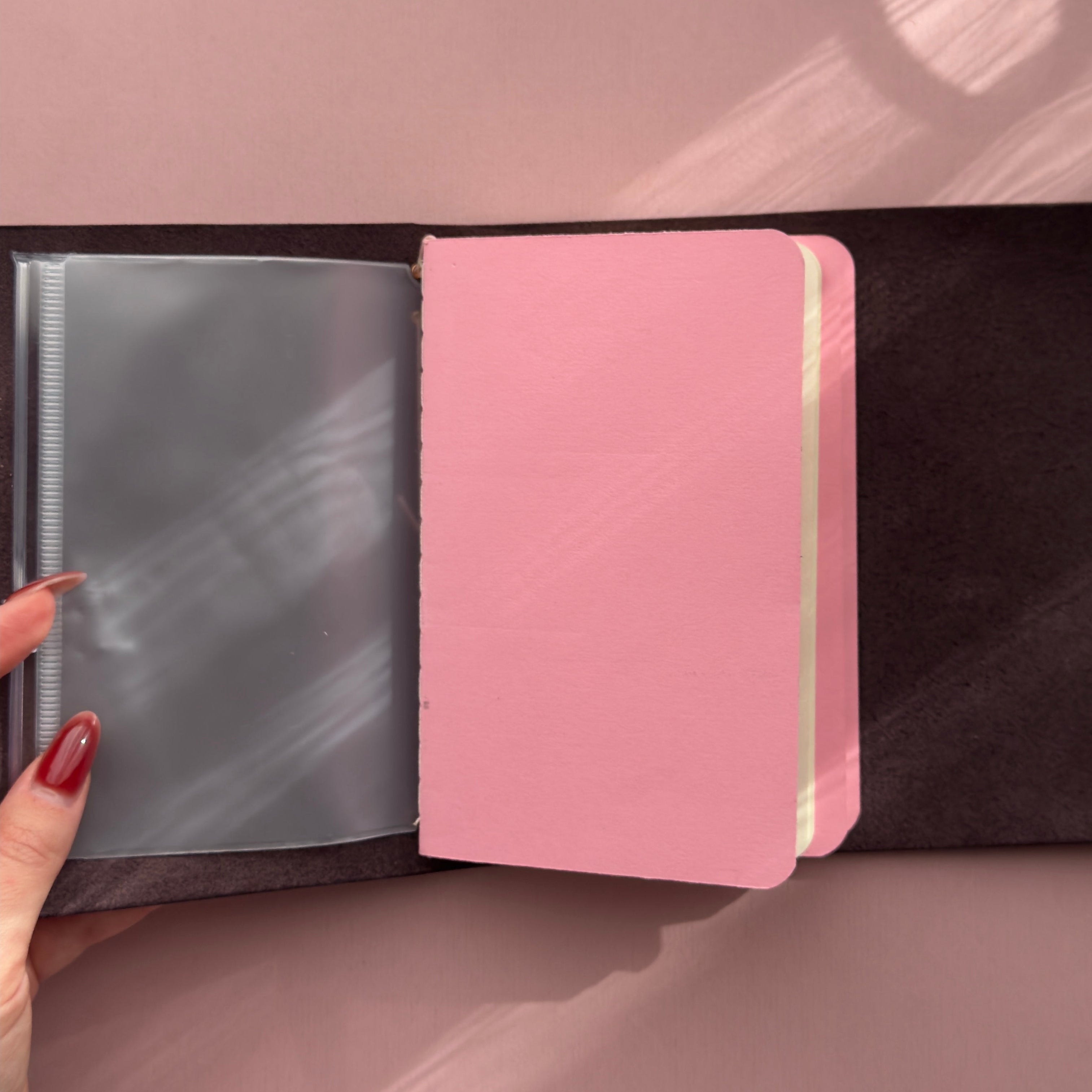 Angelic Dark Purple Journal | Trifold Pocket Size