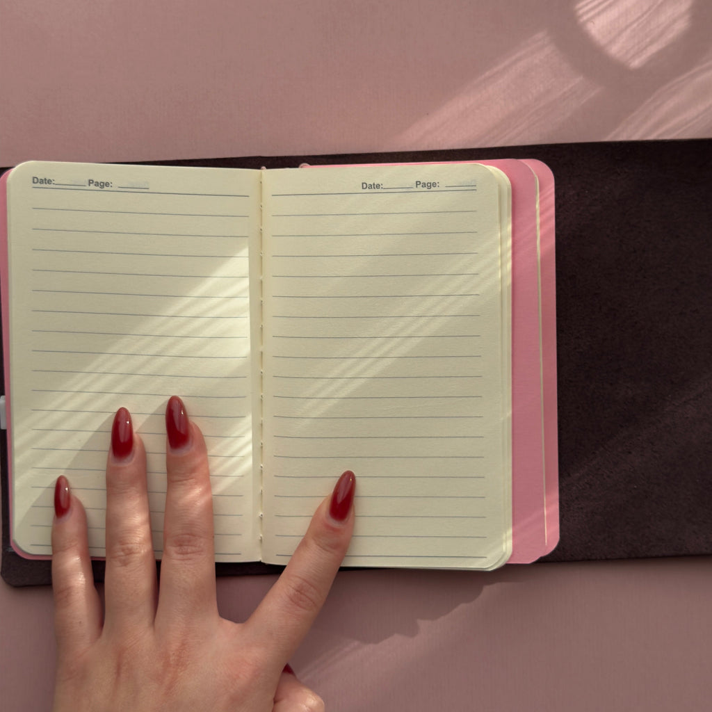 Angelic Dark Purple Journal | Trifold Pocket Size